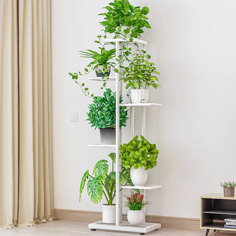 Iron Shelves For Plant Multi-Storey Floor-To-Ceiling Balcony Pot Plant Stand Flower Rack Living Room Lobby Display Flower Stand