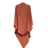 Islamic Prayer Hijab Khimar Muslim Women Niqab Ramadan Overhead Solid Color