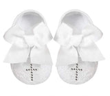 Ivory Lace Baptism Girl Shoes Photography Flower Baby Glitter Pearly Christening Shoes Soft Comfortable Infant Footwear