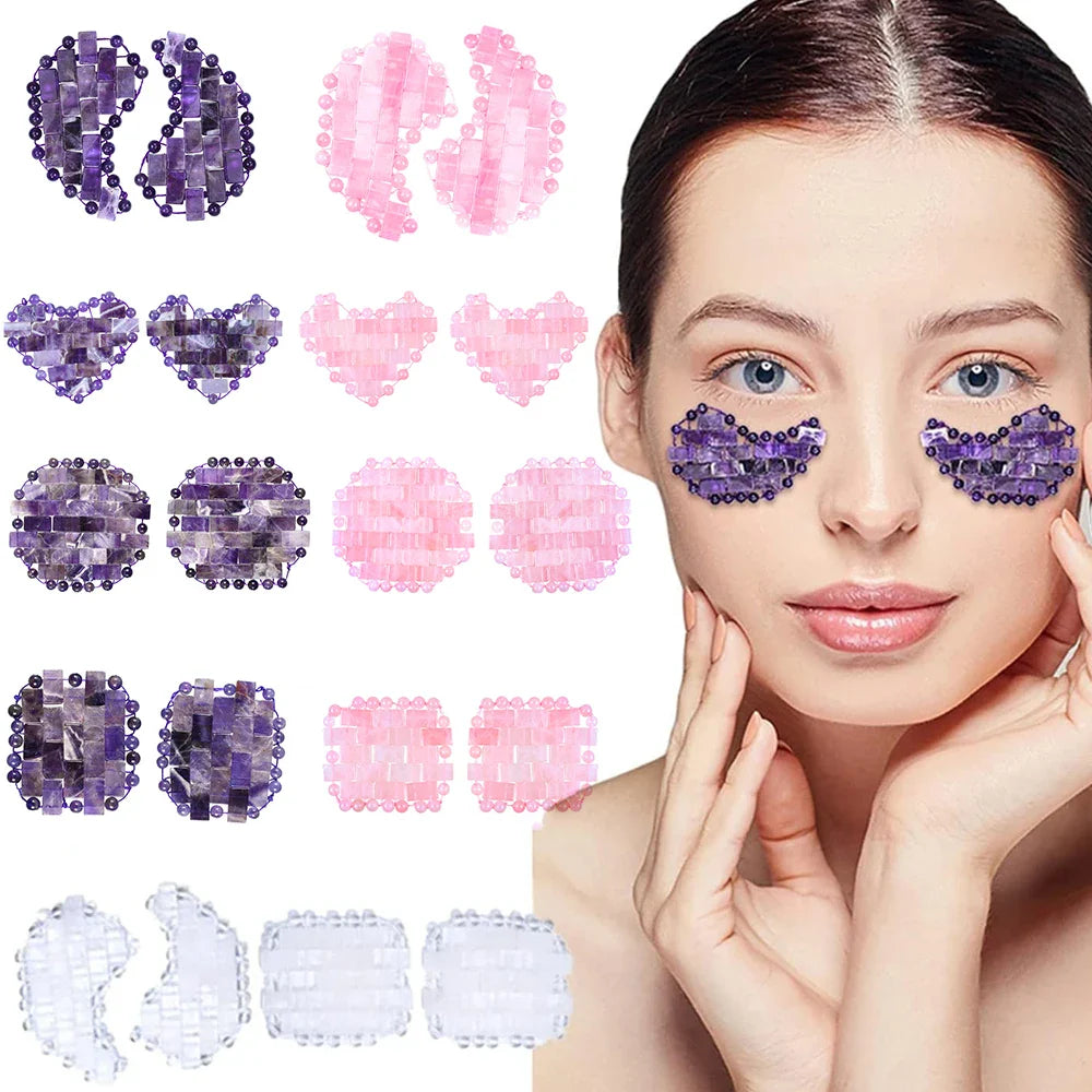 Jade Face Eye Massage Instrument Eye Patches Eye Contour Care Mask Apparatus Cellulite Massager Cold/hot Therapy Skincare Tool