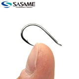 Japan SASAME 50pcs CHINU Hook Barded Fishing Hooks High Carboon Steel Hook Saltwater Fish Hook Twisted Rock Fishing Black Porgy