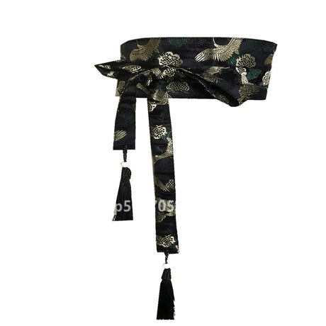 Japanese Embroidery Vintage Style Woman Kimono Belt Elastic Waist Cummerbunds Wide Belt Yukata Dress Crane Floral Haori Men Obi