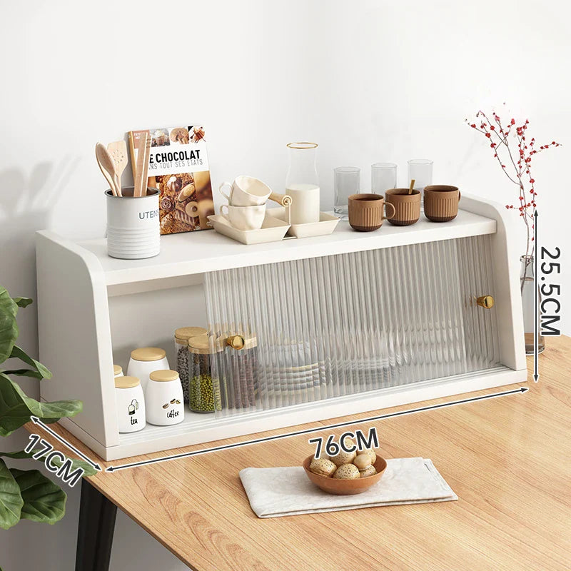 Japanese Meal Side Cabinet Multi-function Kitchen Shelf Acrylic Visible Storage Cabinets Stable Load-bearing Kitchen Cabinets