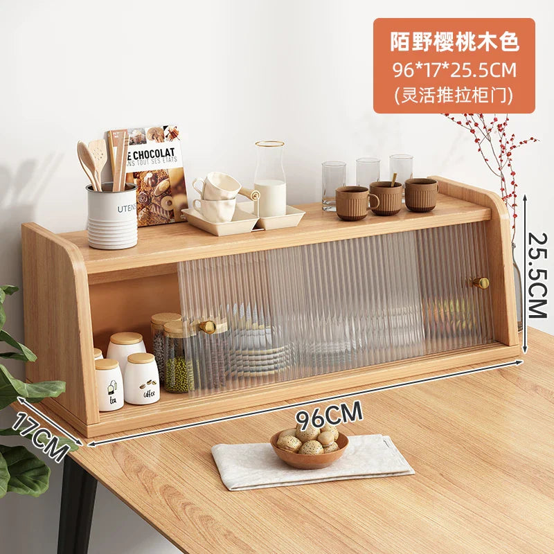 Japanese Meal Side Cabinet Multi-function Kitchen Shelf Acrylic Visible Storage Cabinets Stable Load-bearing Kitchen Cabinets