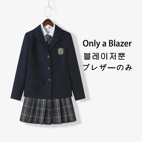 Japanese School Uniforms for Girl Autumn&Winter Multicolor Long Blazer Sets Pleated Skirt JK Sailor Tie Anime Cos Costumes Women