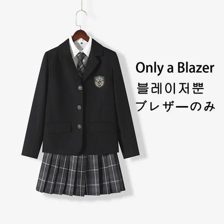 Japanese School Uniforms for Girl Autumn&Winter Multicolor Long Blazer Sets Pleated Skirt JK Sailor Tie Anime Cos Costumes Women