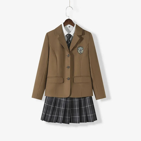 Japanese School Uniforms for Girl Autumn&Winter Multicolor Long Blazer Sets Pleated Skirt JK Sailor Tie Anime Cos Costumes Women