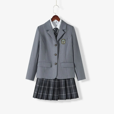 Japanese School Uniforms for Girl Autumn&Winter Multicolor Long Blazer Sets Pleated Skirt JK Sailor Tie Anime Cos Costumes Women