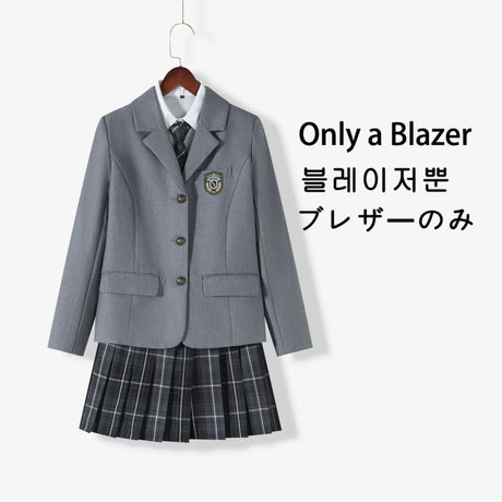 Japanese School Uniforms for Girl Autumn&Winter Multicolor Long Blazer Sets Pleated Skirt JK Sailor Tie Anime Cos Costumes Women
