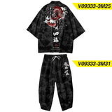 Japanese Traditional Clothing Kimono Pants Men Retro Yukata Asian Fashion Tang Suit Harajuku Hanfu Yukata Jacket