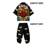 Japanese Traditional Clothing Kimono Pants Men Retro Yukata Asian Fashion Tang Suit Harajuku Hanfu Yukata Jacket