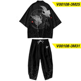 Japanese Traditional Clothing Kimono Pants Men Retro Yukata Asian Fashion Tang Suit Harajuku Hanfu Yukata Jacket