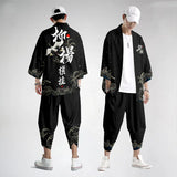 Japanese Traditional Clothing Kimono Pants Men Retro Yukata Asian Fashion Tang Suit Harajuku Hanfu Yukata Jacket