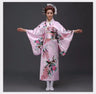 Japanese Traditional Yukata Kimono With Obi Vintage Women Evening Dress Geisha Kimono Vintage Women Stage Show Costume Cosplay