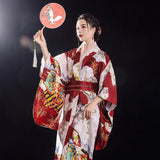 Japanese Traditional Yukata Kimono With Obi Vintage Women Evening Dress Geisha Kimono Vintage Women Stage Show Costume Cosplay