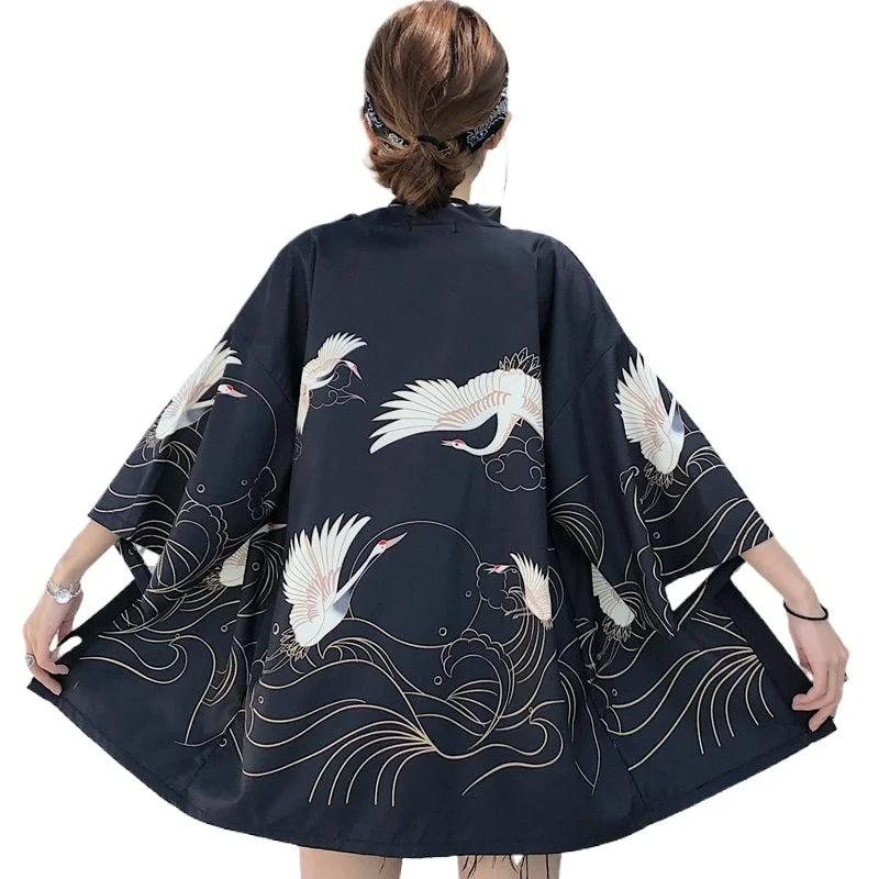 Japanese kimono traditional yukata women kimono cosplay kimono femme traditional japanese kimonos kimono girl Beach Haori V730