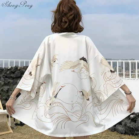 Japanese kimono traditional yukata women kimono cosplay kimono femme traditional japanese kimonos kimono girl Beach Haori V730