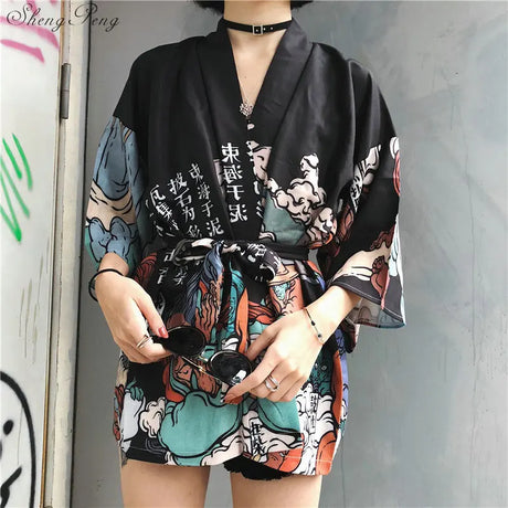 Japanese kimono traditional yukata women kimono cosplay kimono femme traditional japanese kimonos kimono girl Beach Haori V730