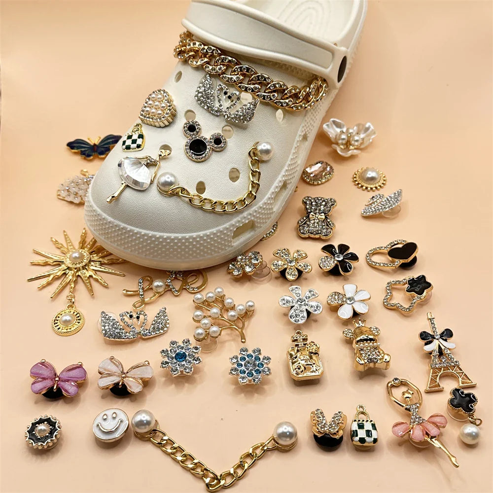 Jewelry 20PCS-50PCS Random No Repeat  Charms Shoe Accessories DIY Detachable Fashion Trend Summer Sandals Buckle