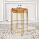 Joylove Transparent Plastic Stool Household Thickened Acrylic Stool Stackable Dining Table Bench Simple Living Room Chair