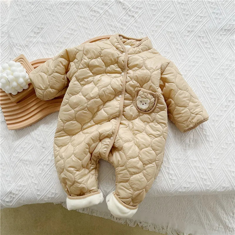 Jumpsuit Korean Baby Autumn Clothes Winter Baby Romper Boy One Piece Clothes Cotton-Padded Girl's Climbing Clothes Baby Clothes