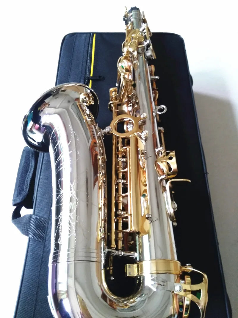 Jupiter JAS1100SG Alto Eb Saxophone Brass Nickel Silver Plated Body Gold Lacquer Key Music Instrument E-flat Sax with Case