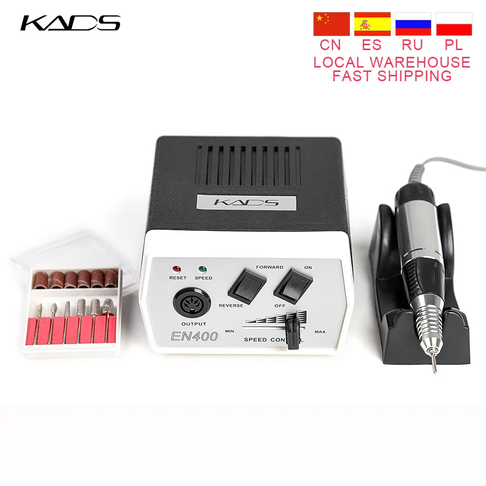 KADS Professional Electric Nail Drill Manicure Machine Apparatus 35W 30000RPM Pedicure Nail Master Tool Milling Cutter File