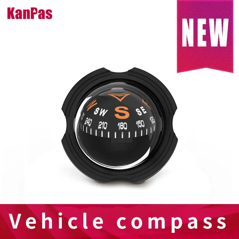 KANPAS High Quality Automotive/Car Dashboard Small Size Compass, Simple Style For motorcycle Driving Navigation