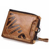 KAVIS Crazy Horse Genuine Leather Wallet Men Coin Purse Male Cuzdan Walet Portomonee PORTFOLIO  Perse Small Pocket money bag