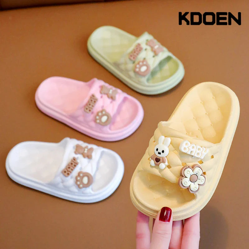 KDOEN Baby Girls Shoes Hole Sandals 2023 New Children‘S Shoes Beach Indoor Cute Non-Slip Soft Bottom Sandals Kids Sandals