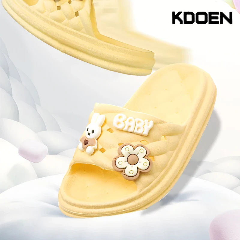 KDOEN Baby Girls Shoes Hole Sandals 2023 New Children‘S Shoes Beach Indoor Cute Non-Slip Soft Bottom Sandals Kids Sandals