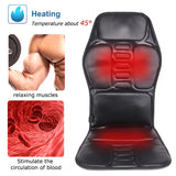 KLASVSA Electric Back Massager Massage Chair Cushion Heating Vibrator Car Home Office Lumbar Neck Mattress Pain Relief