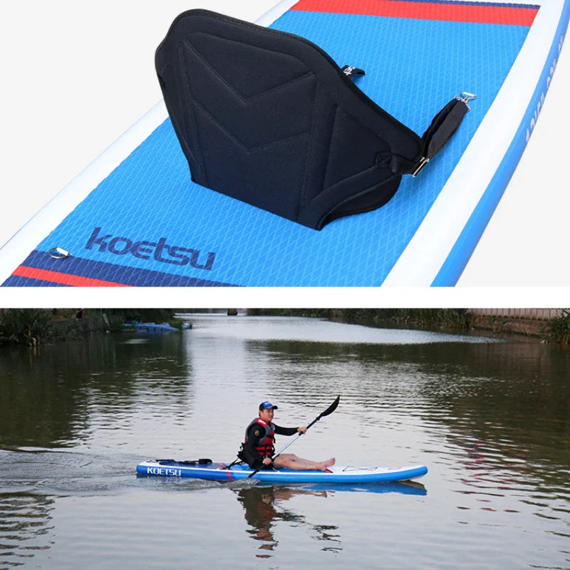 KOETSU Paddle Board Simple Seat Surf Paddle Board Non Slip Rest Support Mat Kayak Seat Padded Adjustable Backrest Soft Cushion