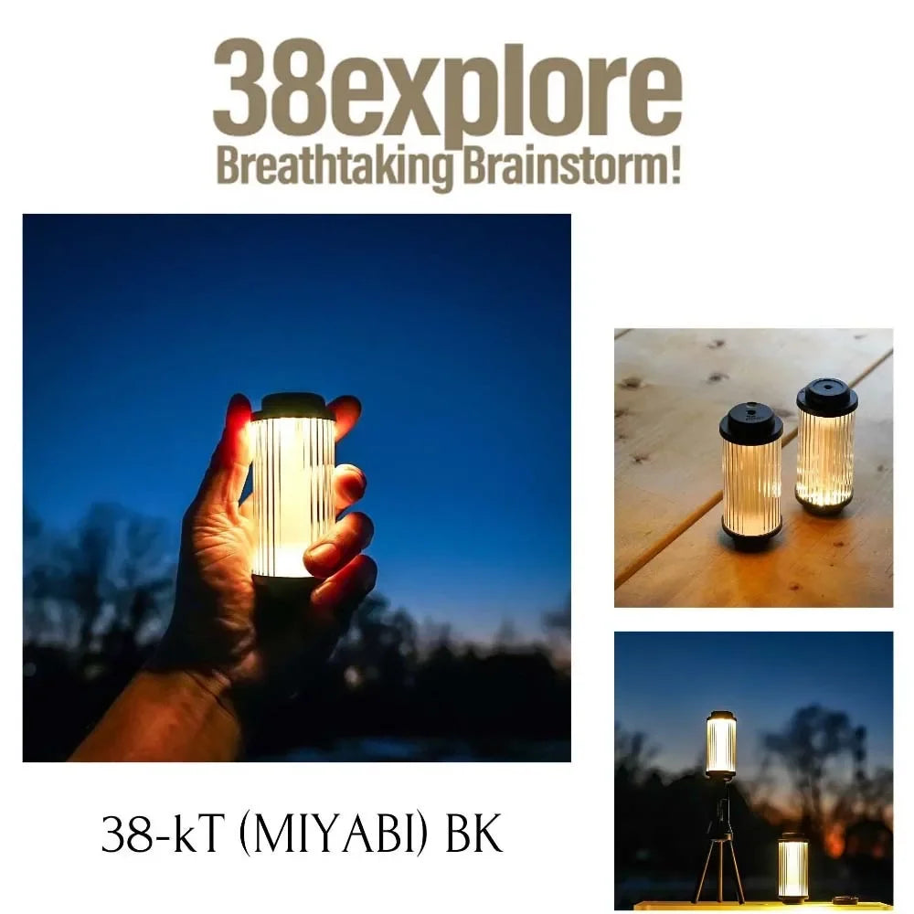 KRC CAMP Outdoor Camping Light 38 Explore Light Tent Ambient Light Built-in Replaceable Stickers  Outdoor Camping Equipment