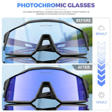 Kapvoe Red Photochromic Hiking Driving Cycling Sunglasses UV400 Outdoor Bike Eyewear TR90 Frame Sports Bicycle Camping Goggles