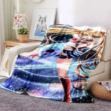 Kawaii Cartoon S-Sailor Moon Printed Blanket for Beds Sofas Warm Soft Blanket Bed Children Girls Birthday Gift