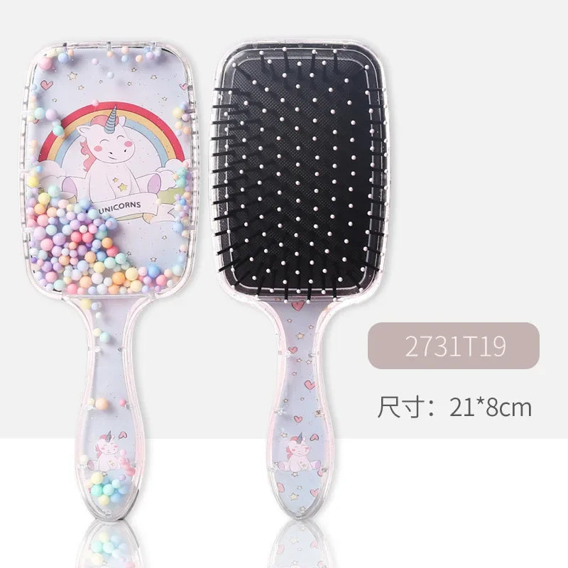 Kawaii Hair Brush for Toddler Girl Lovely Animal Panda Unicorn Hair Comb for Kids Massage Air Cushion Comb Girl Hair Care Tool