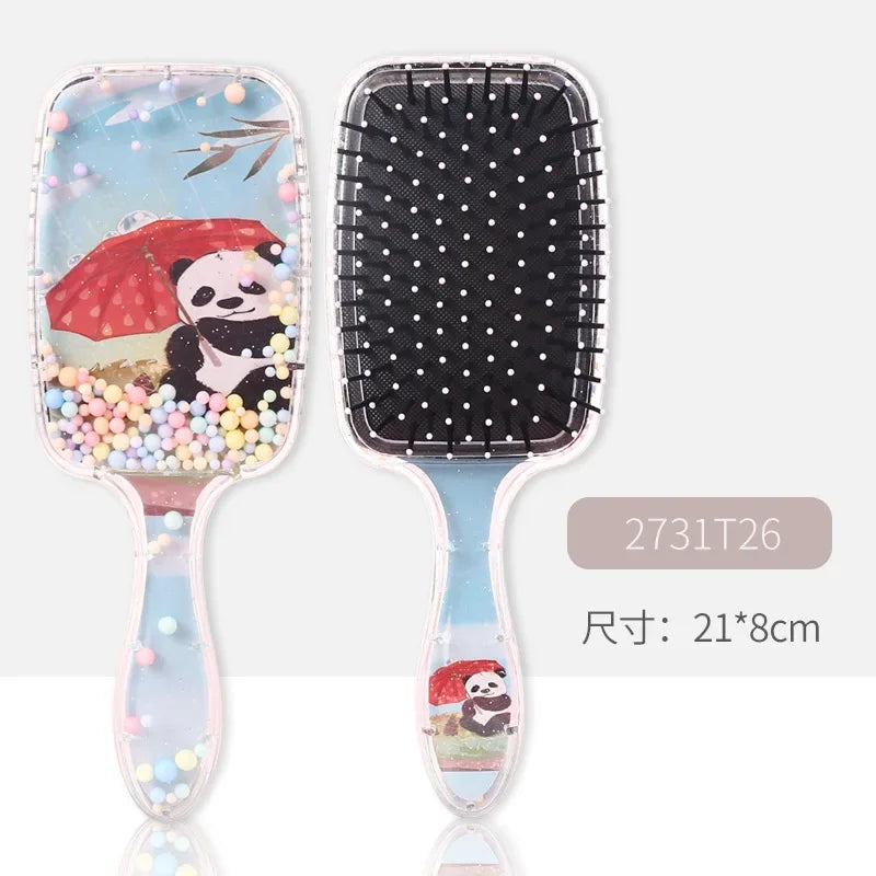 Kawaii Hair Brush for Toddler Girl Lovely Animal Panda Unicorn Hair Comb for Kids Massage Air Cushion Comb Girl Hair Care Tool