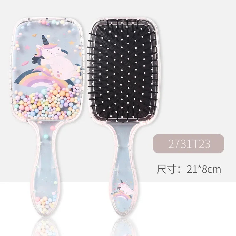 Kawaii Hair Brush for Toddler Girl Lovely Animal Panda Unicorn Hair Comb for Kids Massage Air Cushion Comb Girl Hair Care Tool