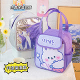 Kawaii Lunch Bag Women Cute Bear Picnic Travel Thermal Breakfast Box Girls School Child Convenient Lunch Box Tote Food Bags 118