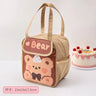 Kawaii Lunch Bag Women Cute Bear Picnic Travel Thermal Breakfast Box Girls School Child Convenient Lunch Box Tote Food Bags 118