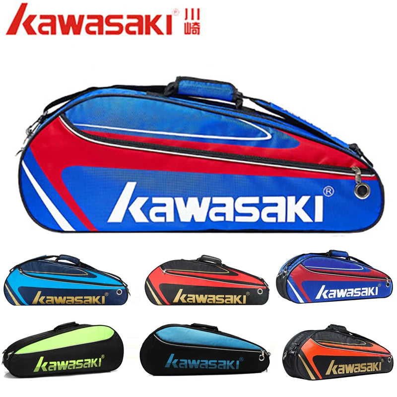 Kawasaki Badminton Bag Waterproof Single Shoulder Squash Racquet Tennis Racket Sports Bags Can Hold 3 Rackets With Shoe Bag Men