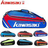 Kawasaki Badminton Bag Waterproof Single Shoulder Squash Racquet Tennis Racket Sports Bags Can Hold 3 Rackets With Shoe Bag Men