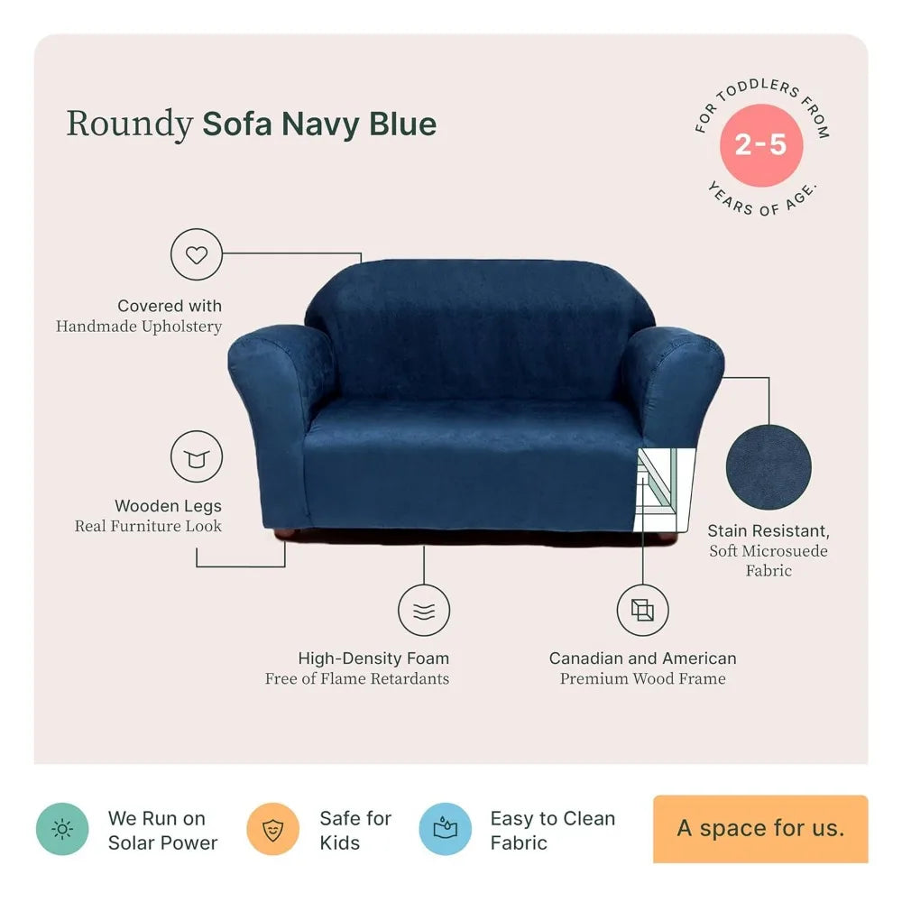 Keet Roundy Children’s Sofa Navy Blue