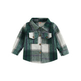 Kid Baby Boy Girl Cotton Plaid Shirt Jacket Infant Toddler Coat Winter Spring Autumn Warm Thick Outwear Baby Clothes