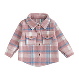 Kid Baby Boy Girl Cotton Plaid Shirt Jacket Infant Toddler Coat Winter Spring Autumn Warm Thick Outwear Baby Clothes