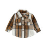 Kid Baby Boy Girl Cotton Plaid Shirt Jacket Infant Toddler Coat Winter Spring Autumn Warm Thick Outwear Baby Clothes