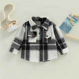 Kid Baby Boy Girl Cotton Plaid Shirt Jacket Infant Toddler Coat Winter Spring Autumn Warm Thick Outwear Baby Clothes