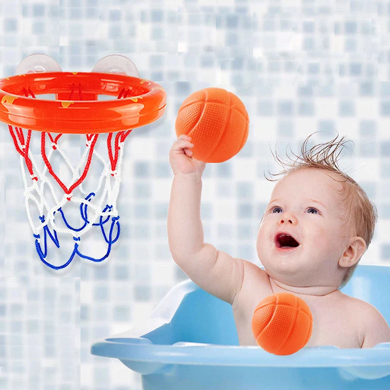 Kid Bath Basketball Hoop Bathtub Water Play Toys Baby Bath Toy Toddler Bathroom Suction Cup Shooting Basket for Gift