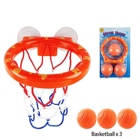 Kid Bath Basketball Hoop Bathtub Water Play Toys Baby Bath Toy Toddler Bathroom Suction Cup Shooting Basket for Gift